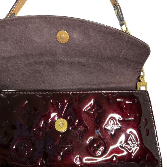 Louis Vuitton Sunset Boulevard Vernis Amarante envelope clutch removable strap - Picture 6 of 10